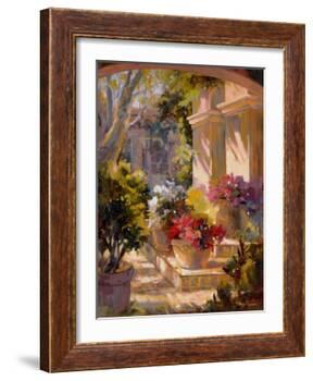 Flowered Courtyard-Betty Carr-Framed Art Print