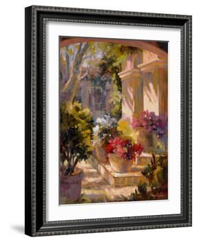 Flowered Courtyard-Betty Carr-Framed Art Print