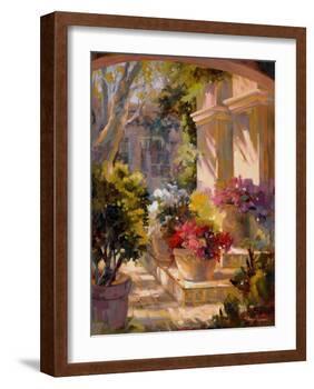 Flowered Courtyard-Betty Carr-Framed Art Print