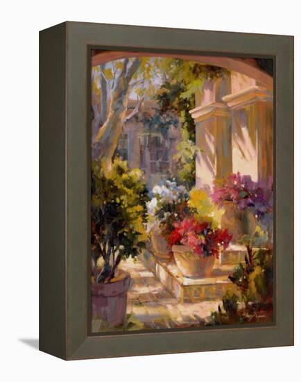 Flowered Courtyard-Betty Carr-Framed Stretched Canvas