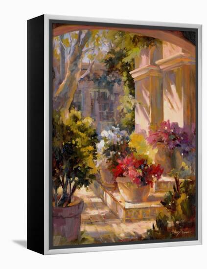 Flowered Courtyard-Betty Carr-Framed Stretched Canvas