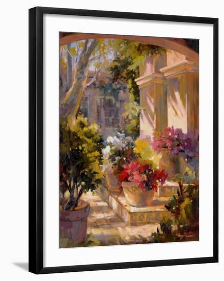 Flowered Courtyard-Betty Carr-Framed Art Print