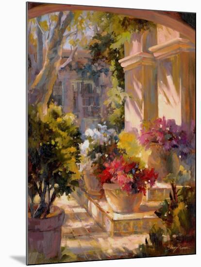 Flowered Courtyard-Betty Carr-Mounted Art Print