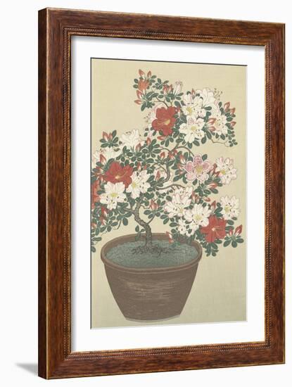 Flowering Azalea-Ohara Koson-Framed Art Print