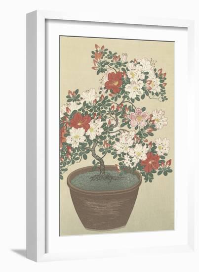 Flowering Azalea-Ohara Koson-Framed Art Print
