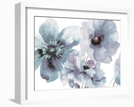 Flowering Blue Hues-Victoria Brown-Framed Art Print