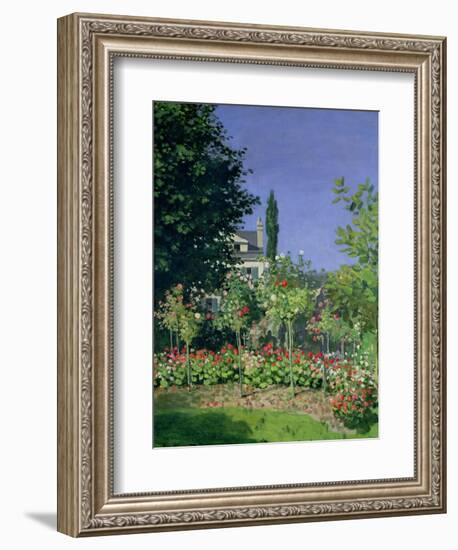 Flowering Garden at Sainte-Adresse, circa 1866-Claude Monet-Framed Giclee Print