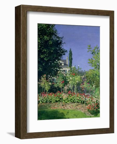 Flowering Garden at Sainte-Adresse, circa 1866-Claude Monet-Framed Giclee Print