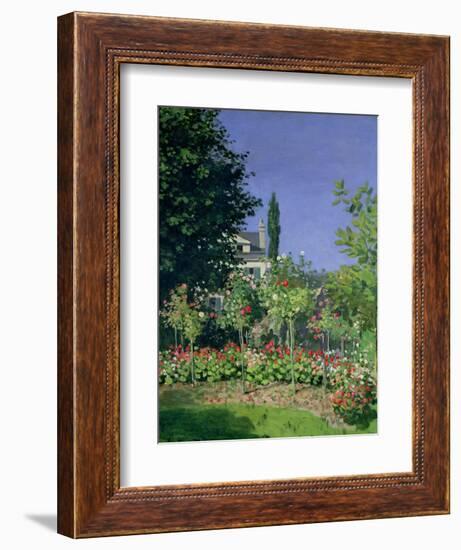 Flowering Garden at Sainte-Adresse, circa 1866-Claude Monet-Framed Giclee Print