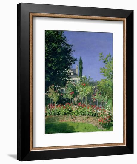 Flowering Garden at Sainte-Adresse, circa 1866-Claude Monet-Framed Giclee Print