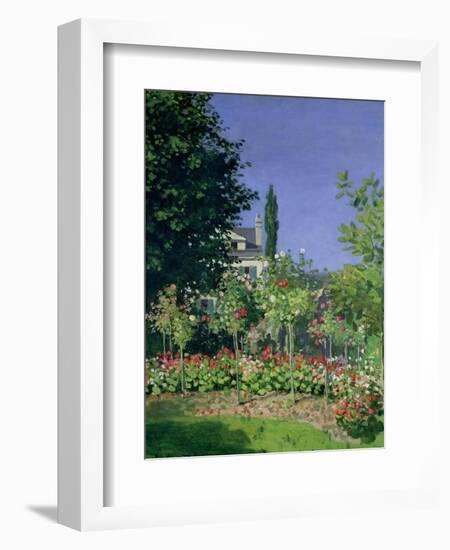 Flowering Garden at Sainte-Adresse, circa 1866-Claude Monet-Framed Giclee Print