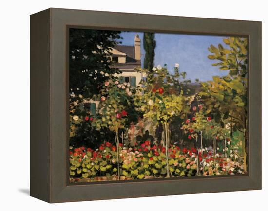 Flowering Garden in Sainte-Adresse-Claude Monet-Framed Premier Image Canvas