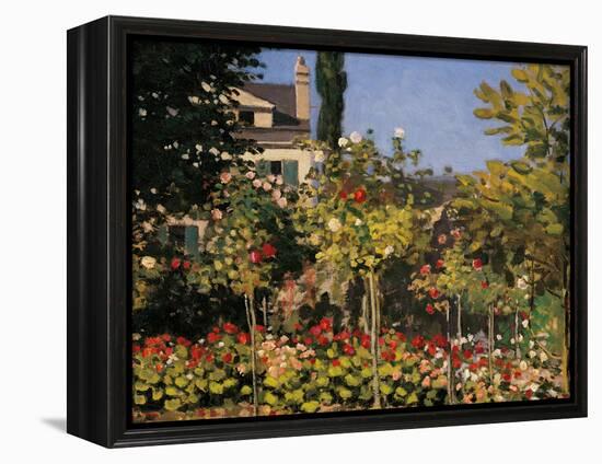 Flowering Garden in Sainte-Adresse-Claude Monet-Framed Premier Image Canvas