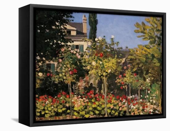 Flowering Garden in Sainte-Adresse-Claude Monet-Framed Premier Image Canvas