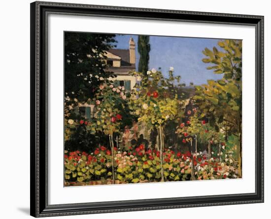 Flowering Garden in Sainte-Adresse-Claude Monet-Framed Giclee Print