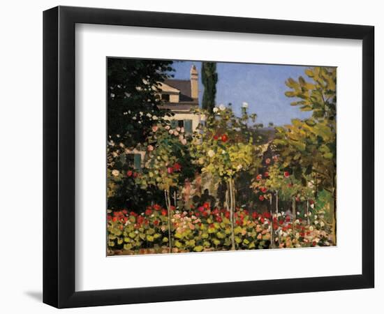 Flowering Garden in Sainte-Adresse-Claude Monet-Framed Art Print