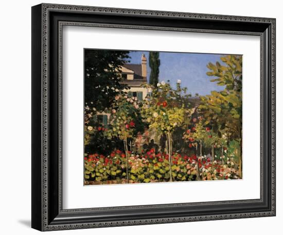 Flowering Garden in Sainte-Adresse-Claude Monet-Framed Art Print