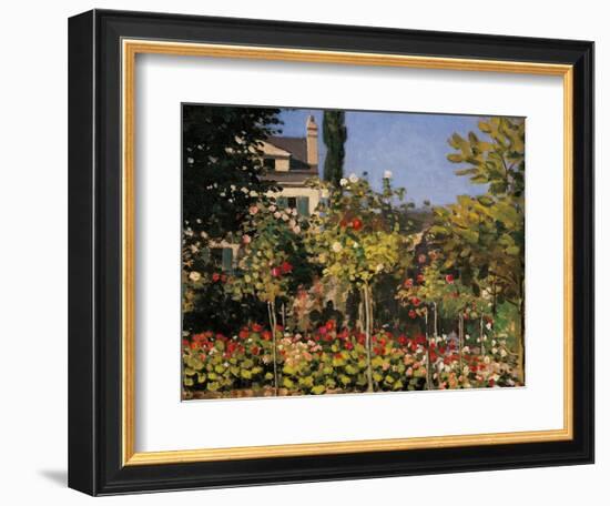 Flowering Garden in Sainte-Adresse-Claude Monet-Framed Art Print