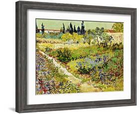 Flowering Garden with Path, Arles, 1888-Vincent van Gogh-Framed Giclee Print