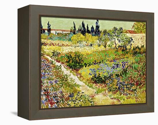 Flowering Garden with Path, Arles, 1888-Vincent van Gogh-Framed Premier Image Canvas