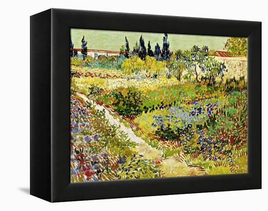 Flowering Garden with Path, Arles, 1888-Vincent van Gogh-Framed Premier Image Canvas