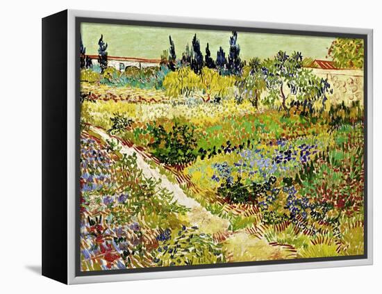 Flowering Garden with Path, Arles, 1888-Vincent van Gogh-Framed Premier Image Canvas