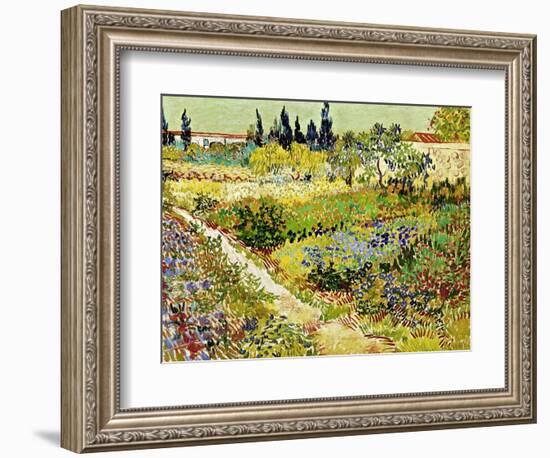 Flowering Garden with Path, Arles, 1888-Vincent van Gogh-Framed Giclee Print