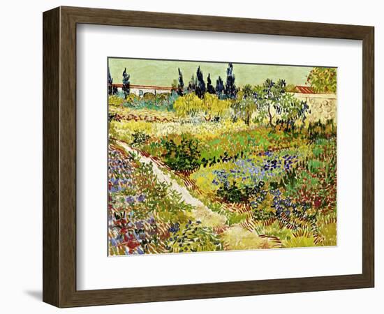 Flowering Garden with Path, Arles, 1888-Vincent van Gogh-Framed Giclee Print