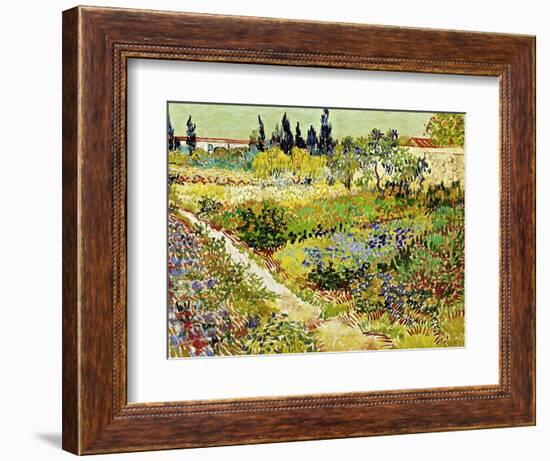 Flowering Garden with Path, Arles, 1888-Vincent van Gogh-Framed Giclee Print