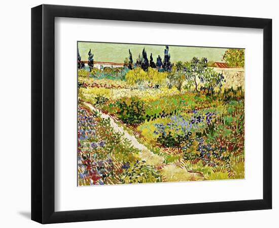 Flowering Garden with Path, Arles, 1888-Vincent van Gogh-Framed Giclee Print