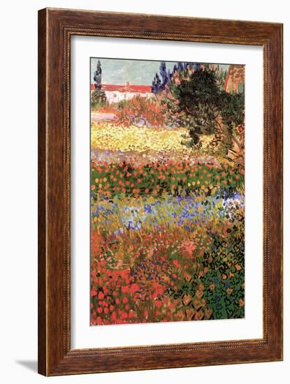 Flowering Garden with Path-Vincent van Gogh-Framed Art Print