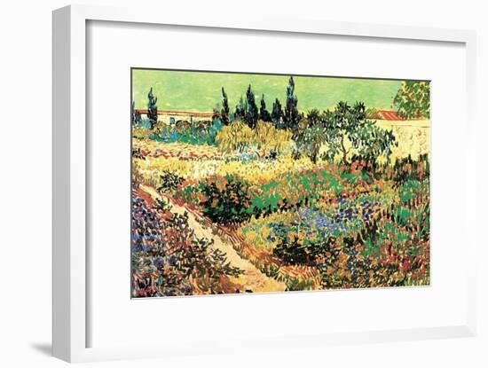 Flowering Garden-Vincent van Gogh-Framed Art Print