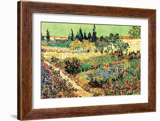 Flowering Garden-Vincent van Gogh-Framed Art Print