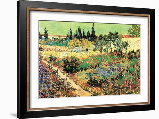 Flowering Garden-Vincent van Gogh-Framed Art Print