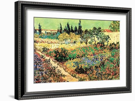 Flowering Garden-Vincent van Gogh-Framed Art Print