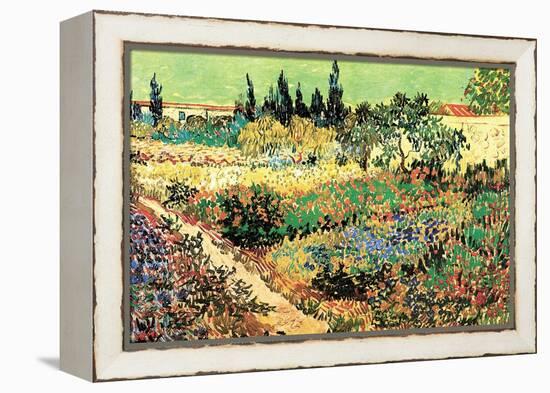 Flowering Garden-Vincent van Gogh-Framed Stretched Canvas