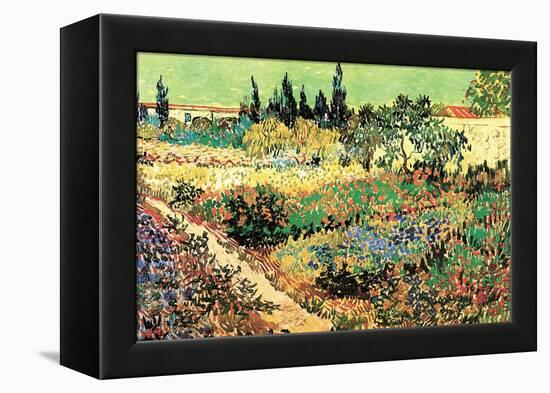 Flowering Garden-Vincent van Gogh-Framed Stretched Canvas