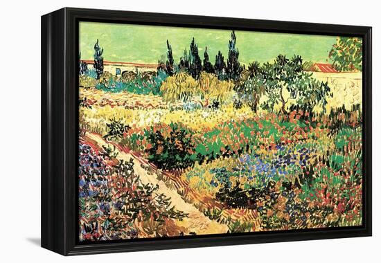 Flowering Garden-Vincent van Gogh-Framed Stretched Canvas