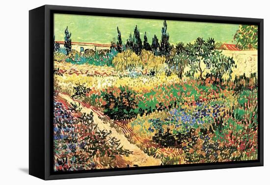 Flowering Garden-Vincent van Gogh-Framed Stretched Canvas