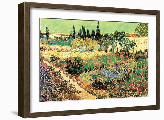 Flowering Garden-Vincent van Gogh-Framed Premium Giclee Print