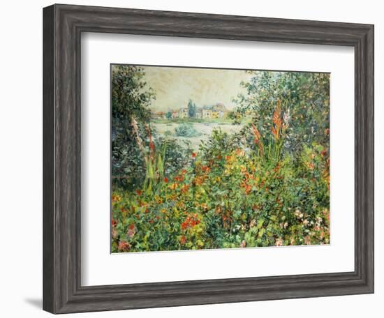 Flowering Meadow, Vetheuil, 1880-Claude Monet-Framed Giclee Print