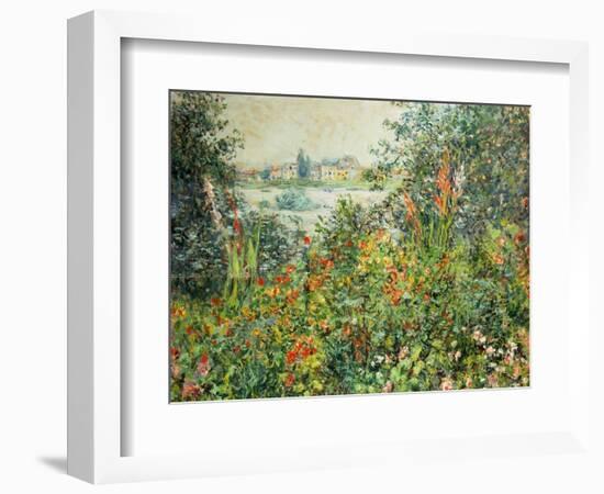 Flowering Meadow, Vetheuil, 1880-Claude Monet-Framed Giclee Print