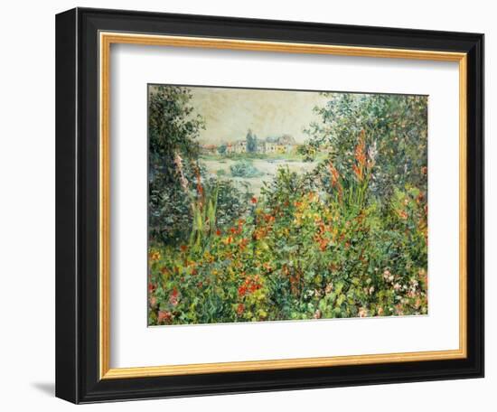 Flowering Meadow, Vetheuil, 1880-Claude Monet-Framed Giclee Print