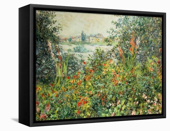 Flowering Meadow, Vetheuil, 1880-Claude Monet-Framed Premier Image Canvas