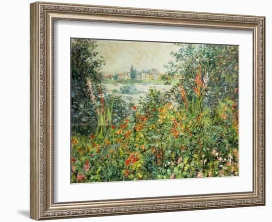 Flowering Meadow, Vetheuil, 1880-Claude Monet-Framed Giclee Print