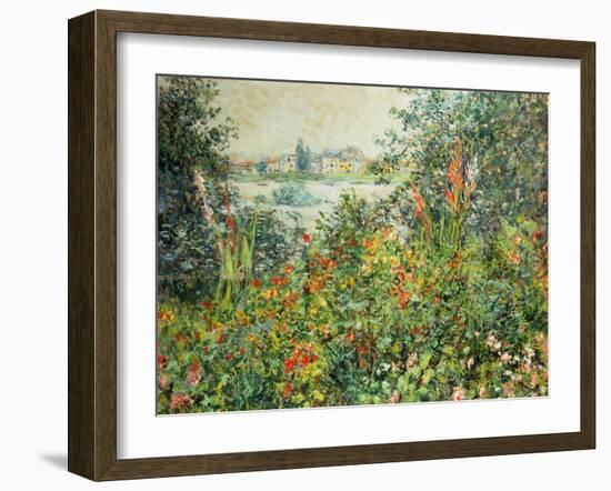 Flowering Meadow, Vetheuil, 1880-Claude Monet-Framed Giclee Print