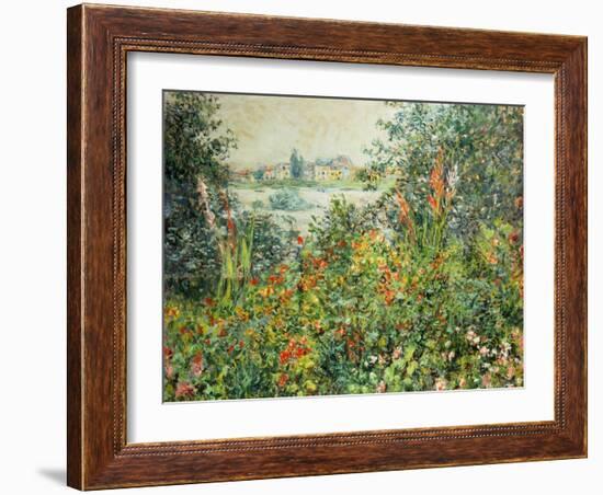 Flowering Meadow, Vetheuil, 1880-Claude Monet-Framed Giclee Print