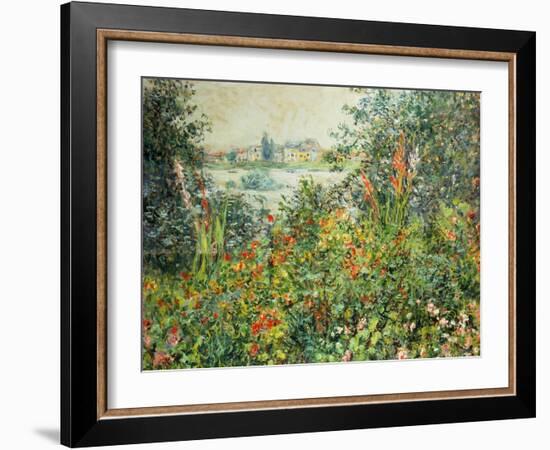 Flowering Meadow, Vetheuil, 1880-Claude Monet-Framed Giclee Print