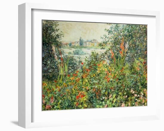 Flowering Meadow, Vetheuil, 1880-Claude Monet-Framed Giclee Print