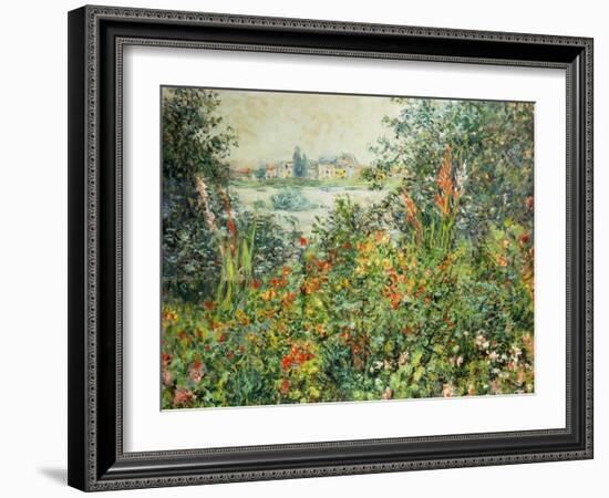 Flowering Meadow, Vetheuil, 1880-Claude Monet-Framed Giclee Print